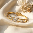 H Alphabet Branded Bangle