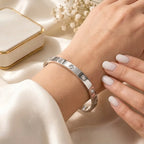 Silver Branded Bangle