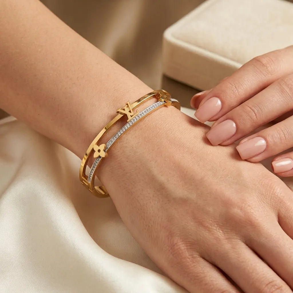Lv Branded Bangle