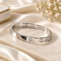 Silver Branded Bangle